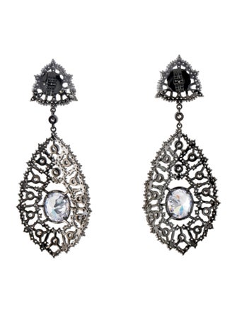 CZ by Kenneth Jay Lane Cubic Zirconia Drop Earrings