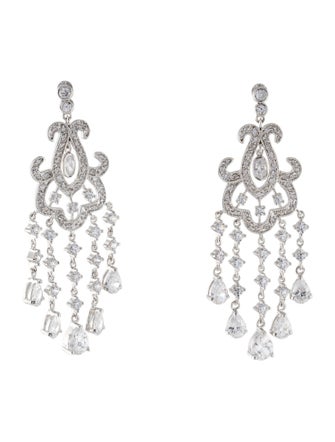 CZ by Kenneth Jay Lane Cubic Zirconia Chandelier Earrings