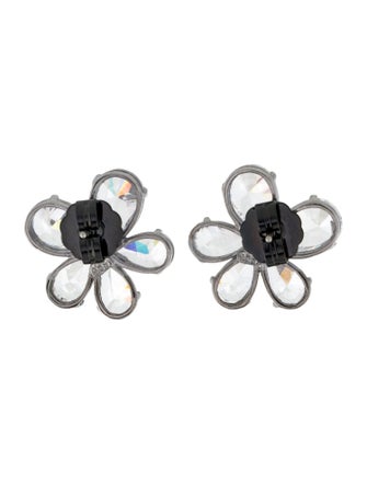 CZ by Kenneth Jay Lane Cubic Zirconia Flower Stud Earrings