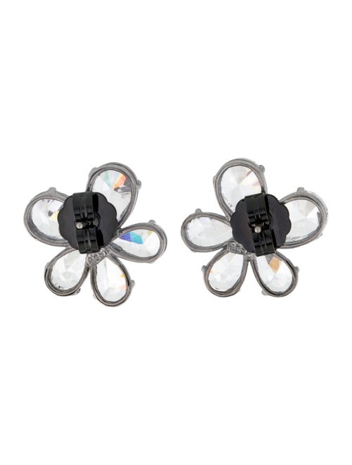 CZ by Kenneth Jay Lane Cubic Zirconia Flower Stud Earrings