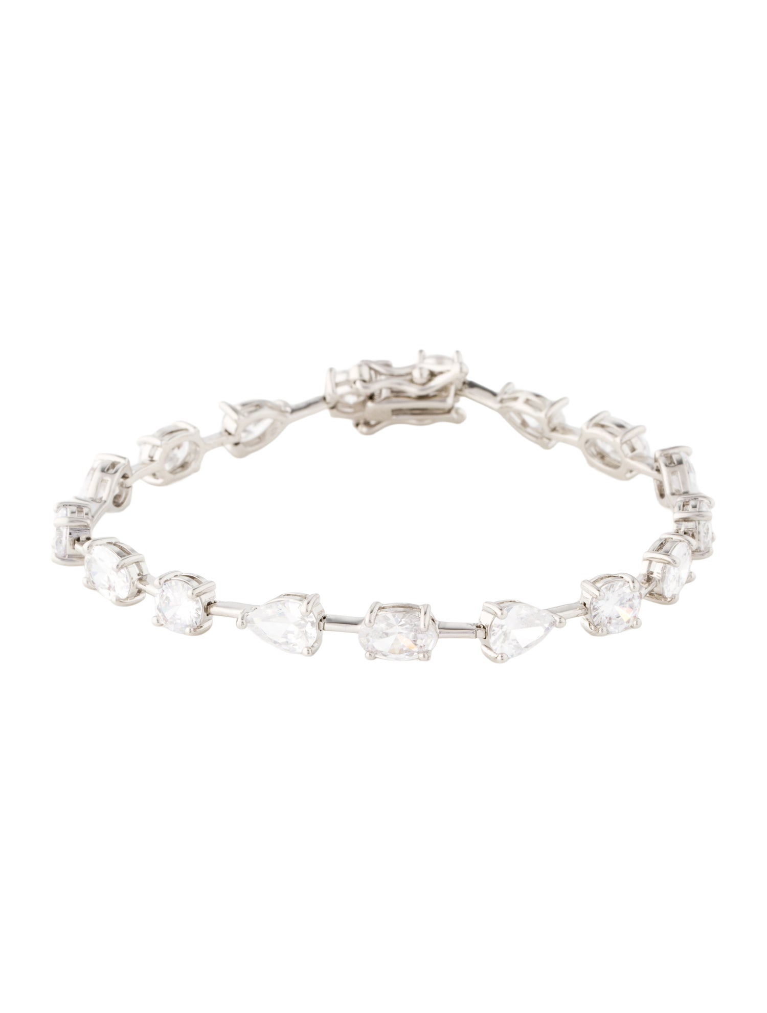 CZ by Kenneth Jay Lane Cubic Zirconia Station Bracelet