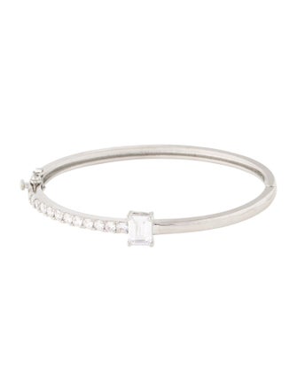 CZ by Kenneth Jay Lane Cubic Zirconia Hinged Bangle