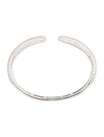 CZ by Kenneth Jay Lane Cubic Zirconia Open Cuff Bracelet