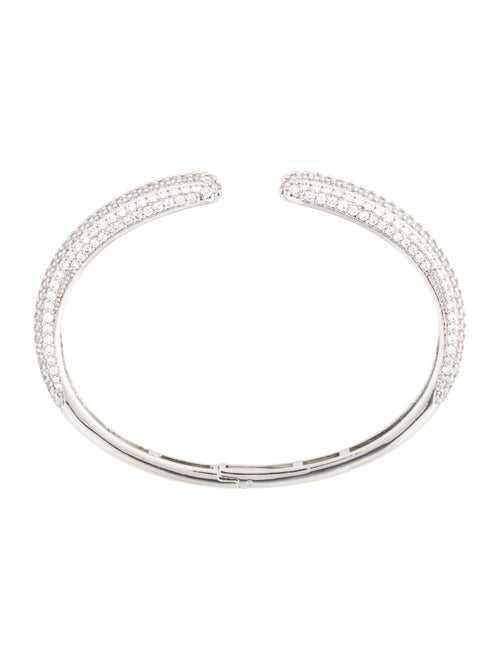 CZ by Kenneth Jay Lane Cubic Zirconia Open Cuff Bracelet