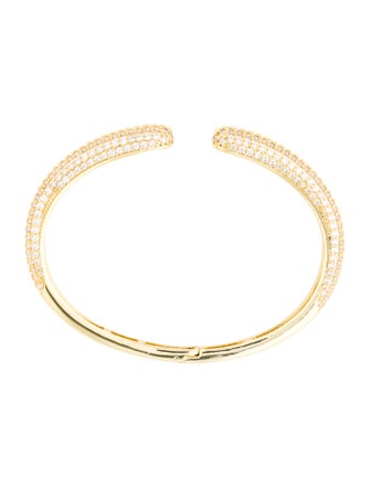 CZ by Kenneth Jay Lane Cubic Zirconia Open Cuff Bracelet