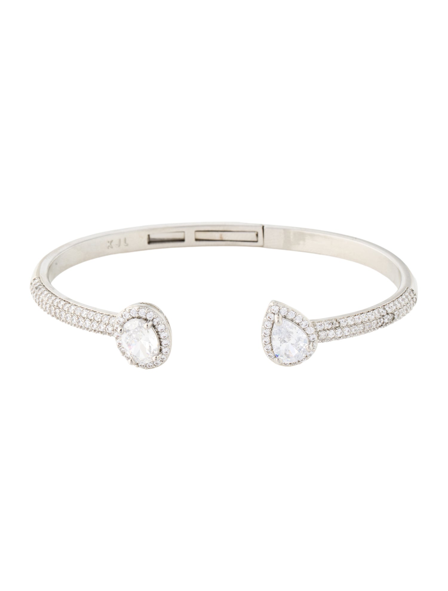 CZ by Kenneth Jay Lane Cubic Zirconia Open Cuff Bracelet