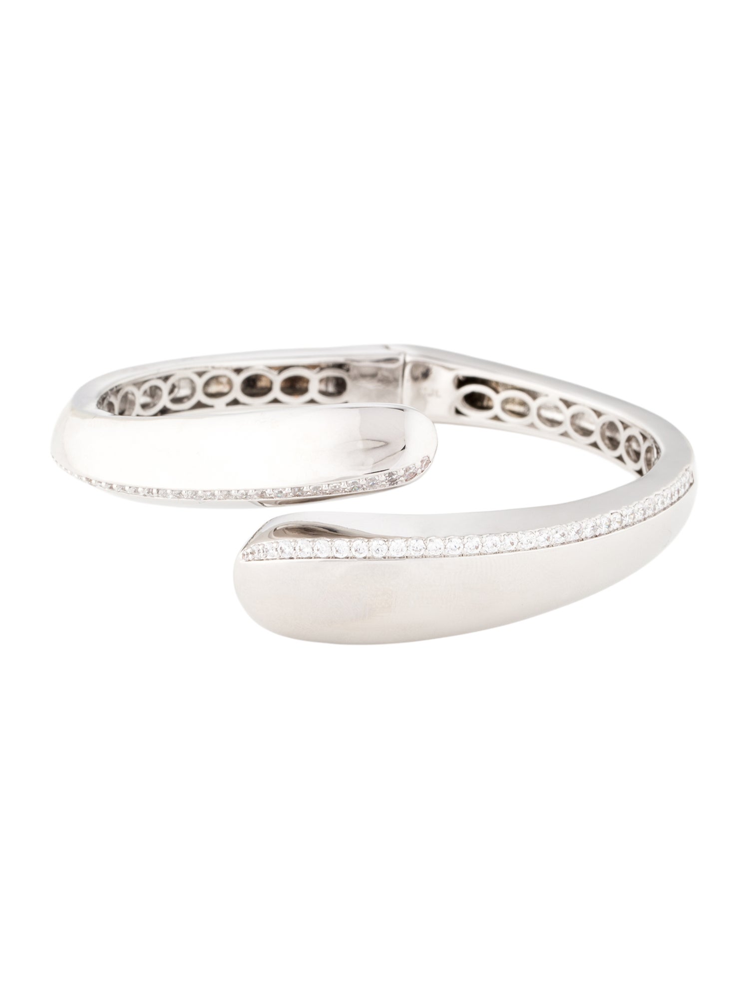 CZ by Kenneth Jay Lane Cubic Zirconia Hinged Bracelet