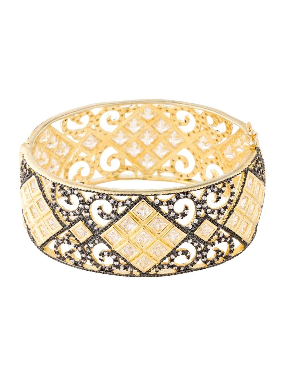 CZ by Kenneth Jay Lane Gold-Tone Metal & Cubic Zi… - image 1