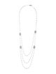 CZ by Kenneth Jay Lane Cubic Zirconia Multi Layered Collar Necklace