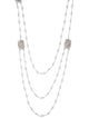 CZ by Kenneth Jay Lane Cubic Zirconia Multi Layered Collar Necklace