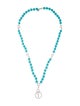 CZ by Kenneth Jay Lane CZ & Resin Pendant Beaded Necklace