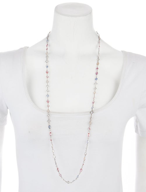 CZ by Kenneth Jay Lane Cubic Zirconia Multi Shape Station Necklace