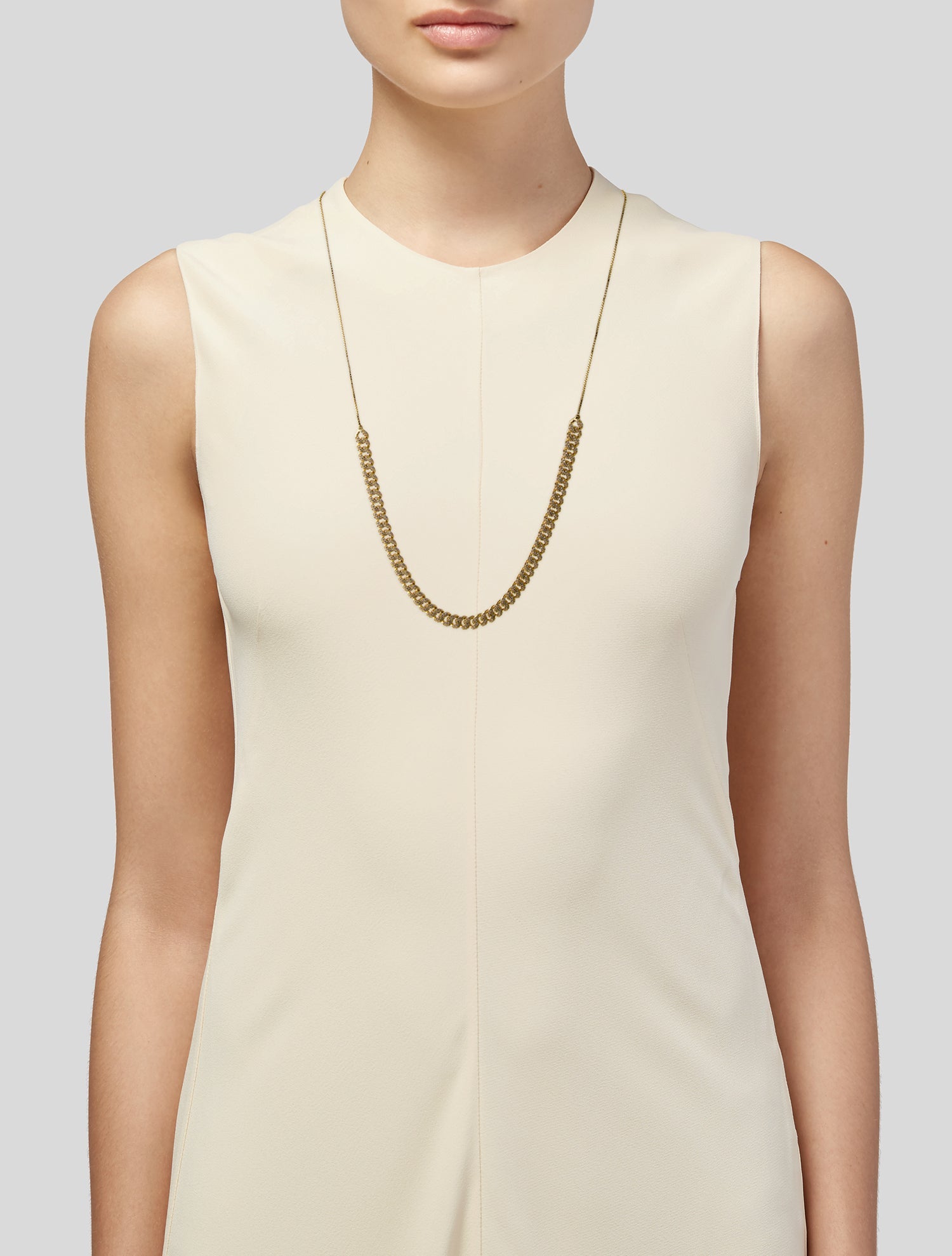 CZ by Kenneth Jay Lane Pave Cubic Zirconia Adjustable Choker Necklace