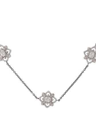 CZ by Kenneth Jay Lane Cubic Zirconia Station Necklace