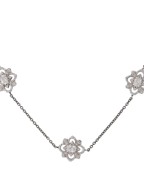 CZ by Kenneth Jay Lane Cubic Zirconia Station Necklace