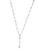 CZ by Kenneth Jay Lane Cubic Zirconia Teardrop Y Pendant Necklace