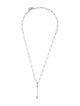 CZ by Kenneth Jay Lane Cubic Zirconia Teardrop Y Pendant Necklace