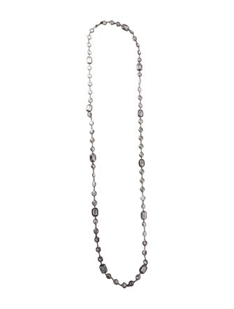 CZ by Kenneth Jay Lane Cubic Zirconia Long Station Necklace