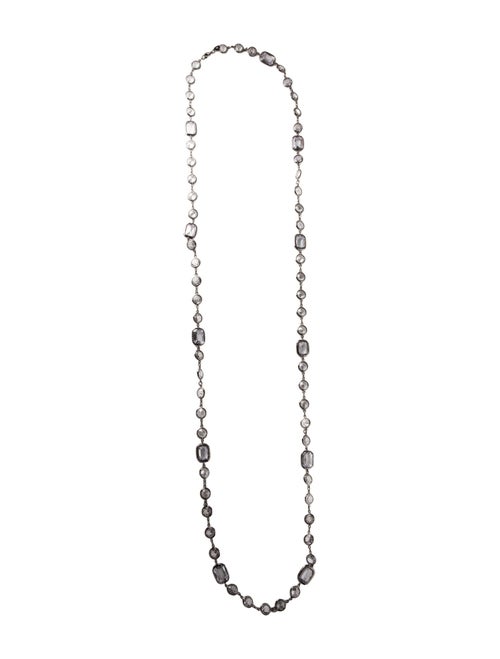 CZ by Kenneth Jay Lane Cubic Zirconia Long Station Necklace
