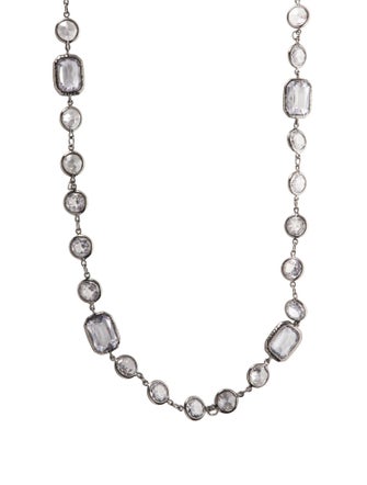 CZ by Kenneth Jay Lane Cubic Zirconia Long Station Necklace