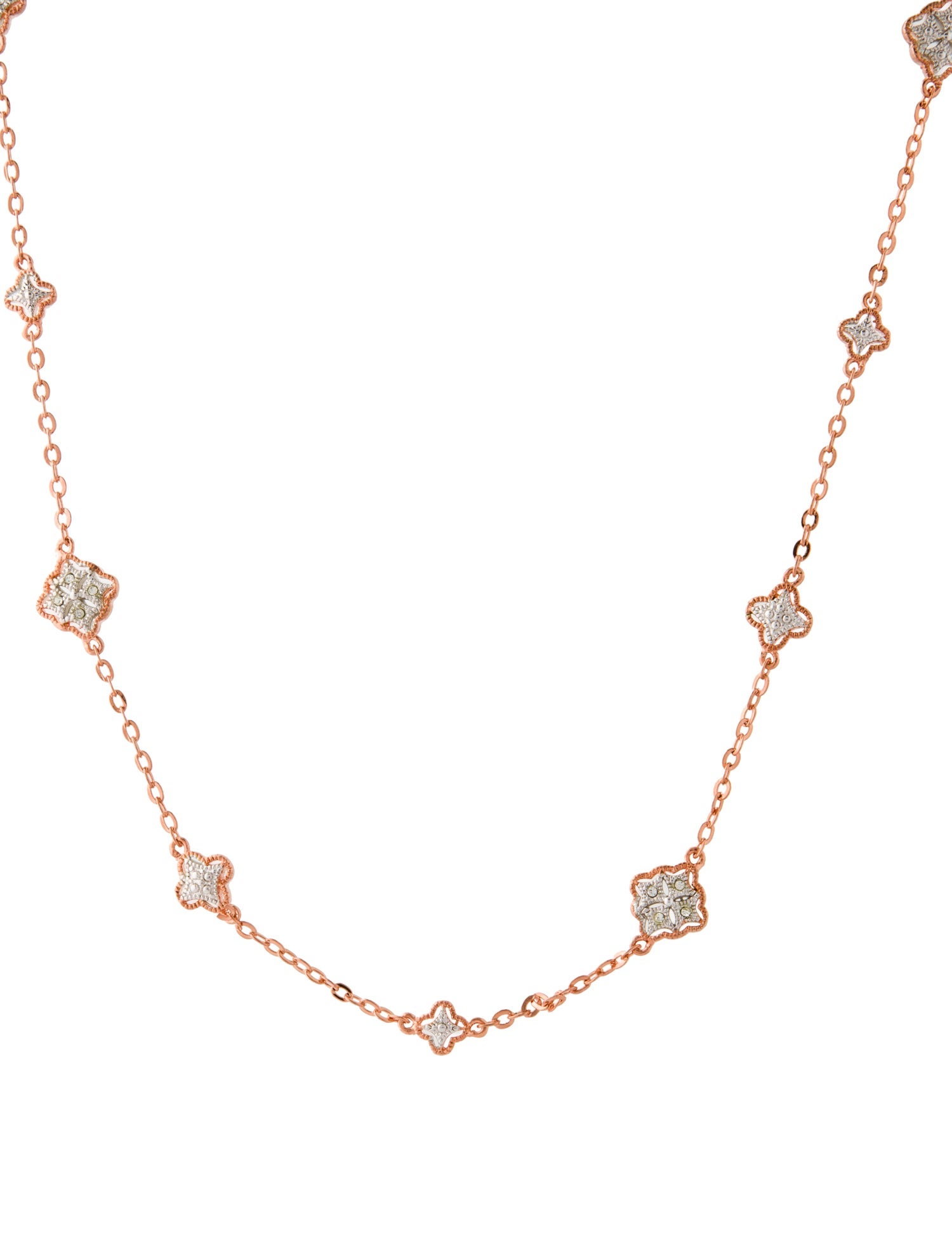 CZ by Kenneth Jay Lane Two-Tone Crystal Station Necklace
