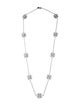 CZ by Kenneth Jay Lane Cubic Zirconia Flower Station Necklace