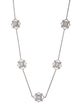 CZ by Kenneth Jay Lane Cubic Zirconia Flower Station Necklace