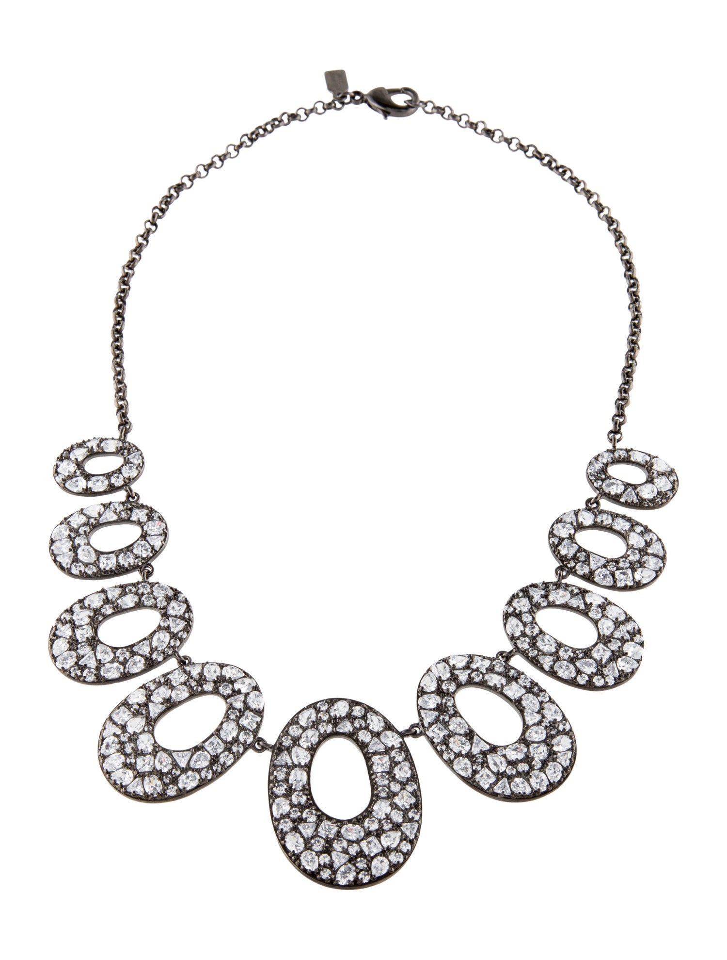 CZ by Kenneth Jay Lane Cubic Zirconia Collar Necklace