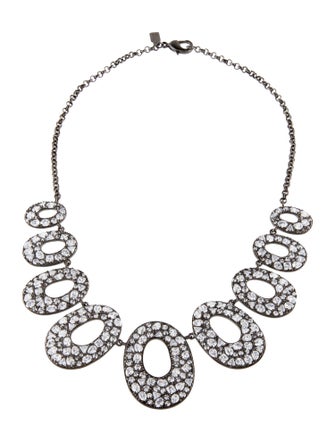 CZ by Kenneth Jay Lane Cubic Zirconia Collar Necklace