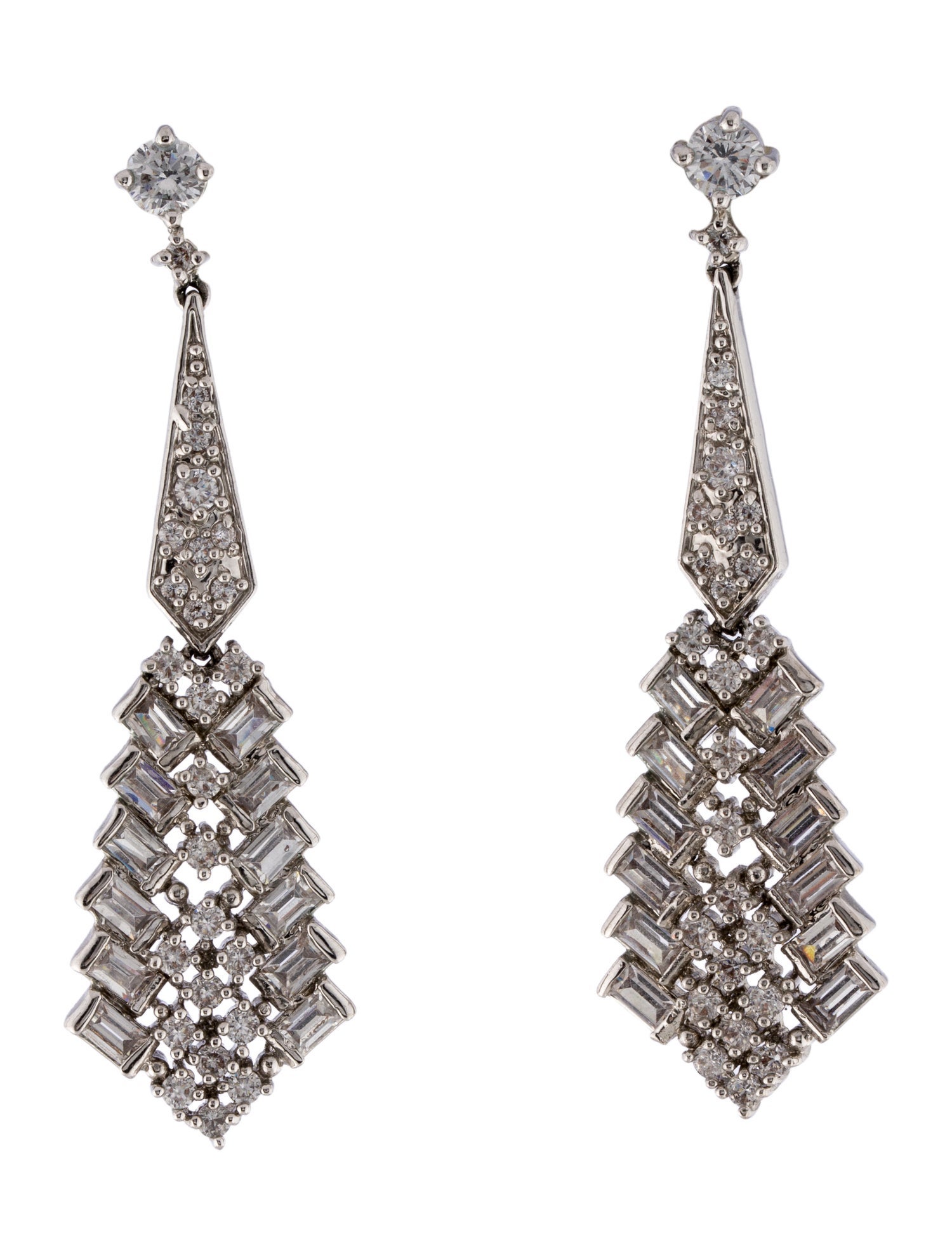 CZ by Kenneth Jay Lane Cubic Zirconia Drop Earrings