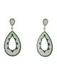 CZ by Kenneth Jay Lane Cubic Zirconia & Enamel Drop Earrings