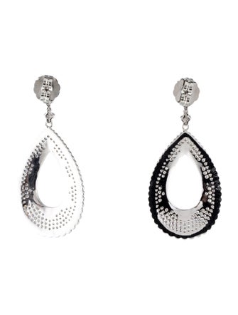 CZ by Kenneth Jay Lane Cubic Zirconia & Enamel Drop Earrings