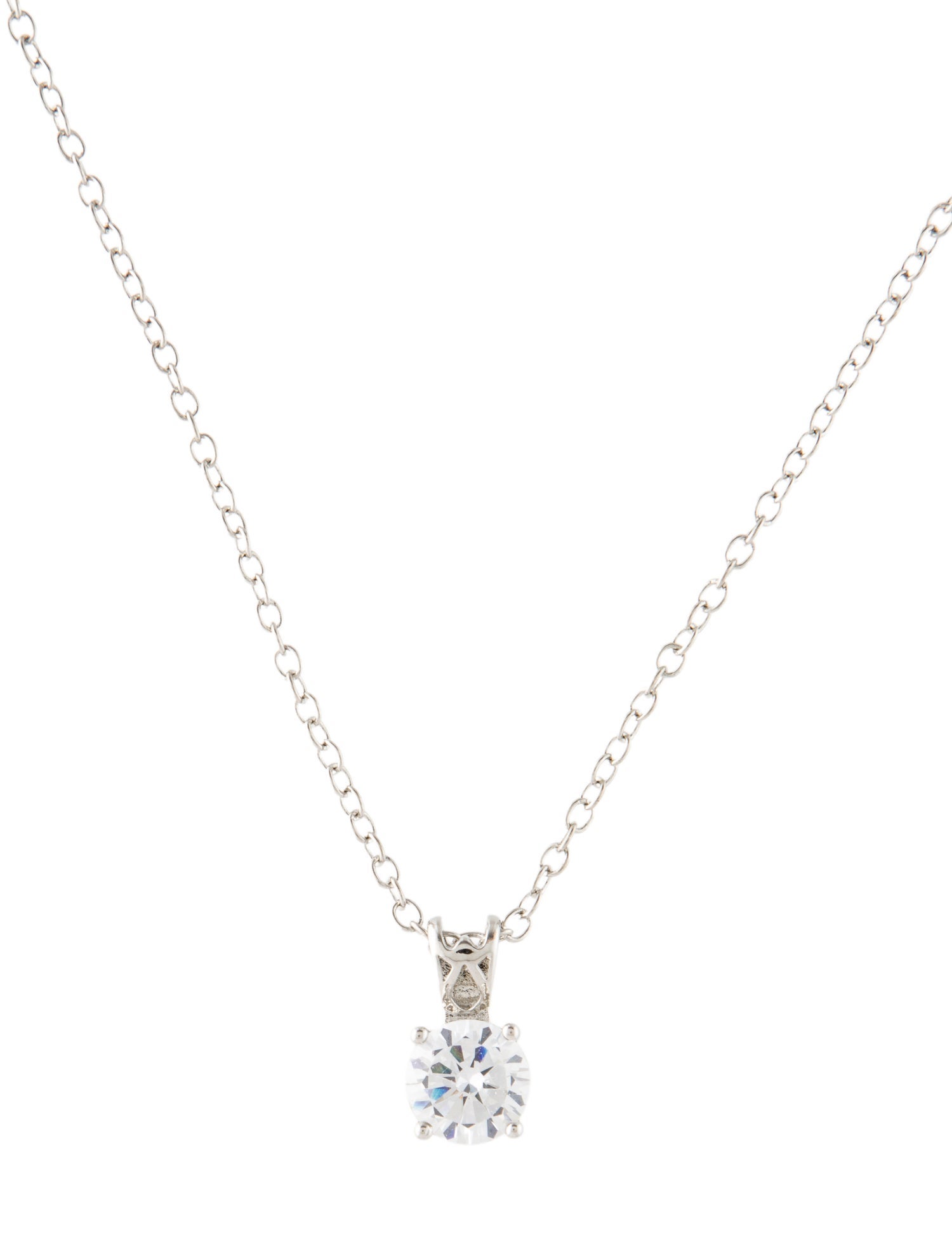 CZ by Kenneth Jay Lane Crystal Round Pendant Necklace