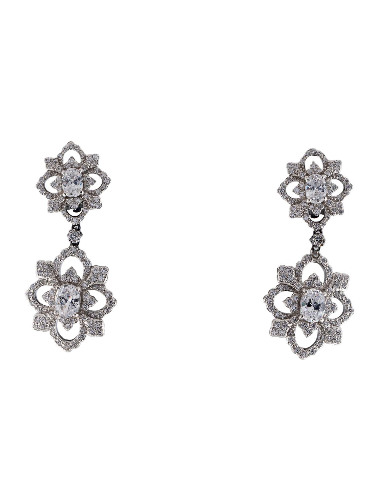 CZ by Kenneth Jay Lane Cubic Zirconia Clip-On Earrings