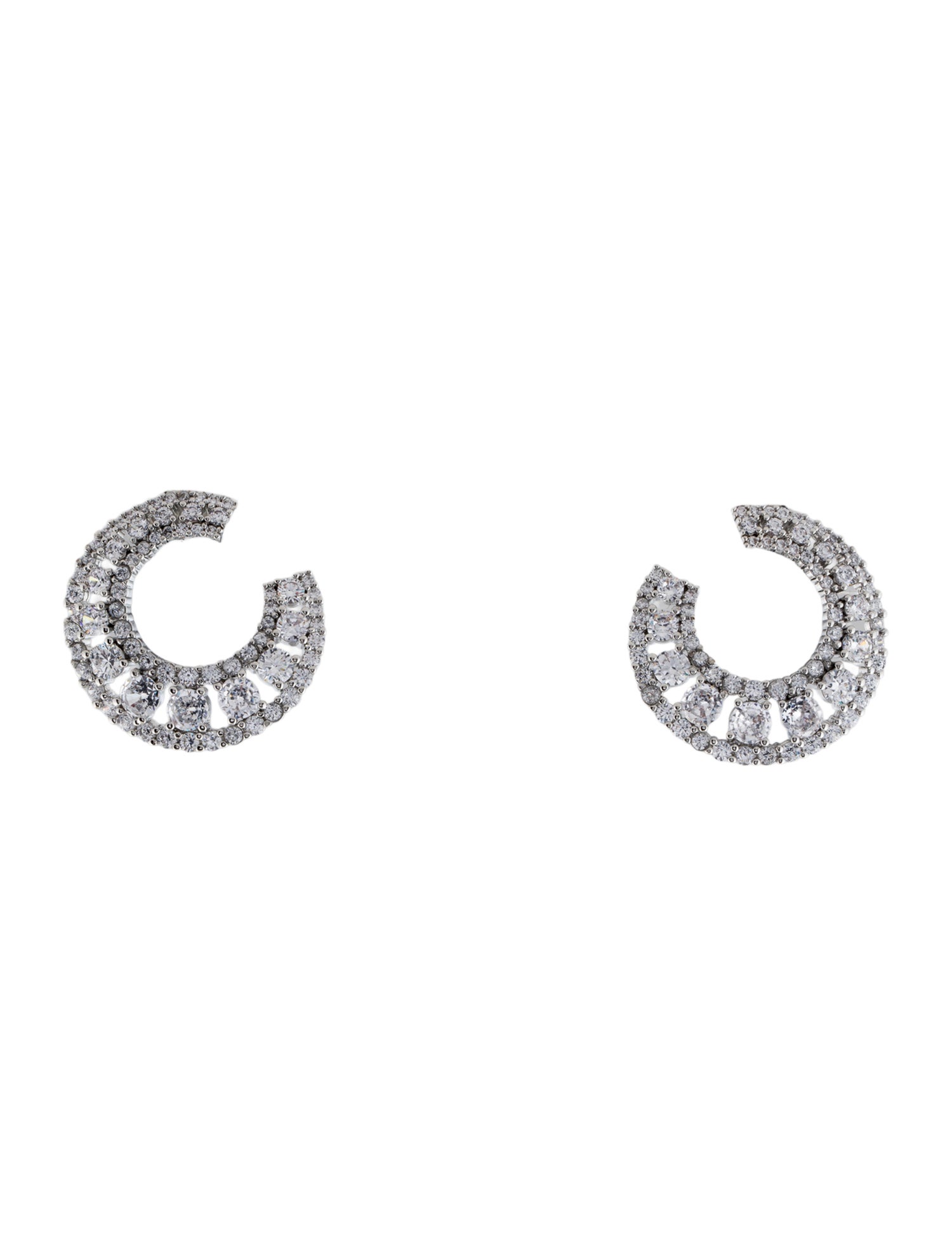 CZ by Kenneth Jay Lane Cubic Zirconia Hoop Earrings
