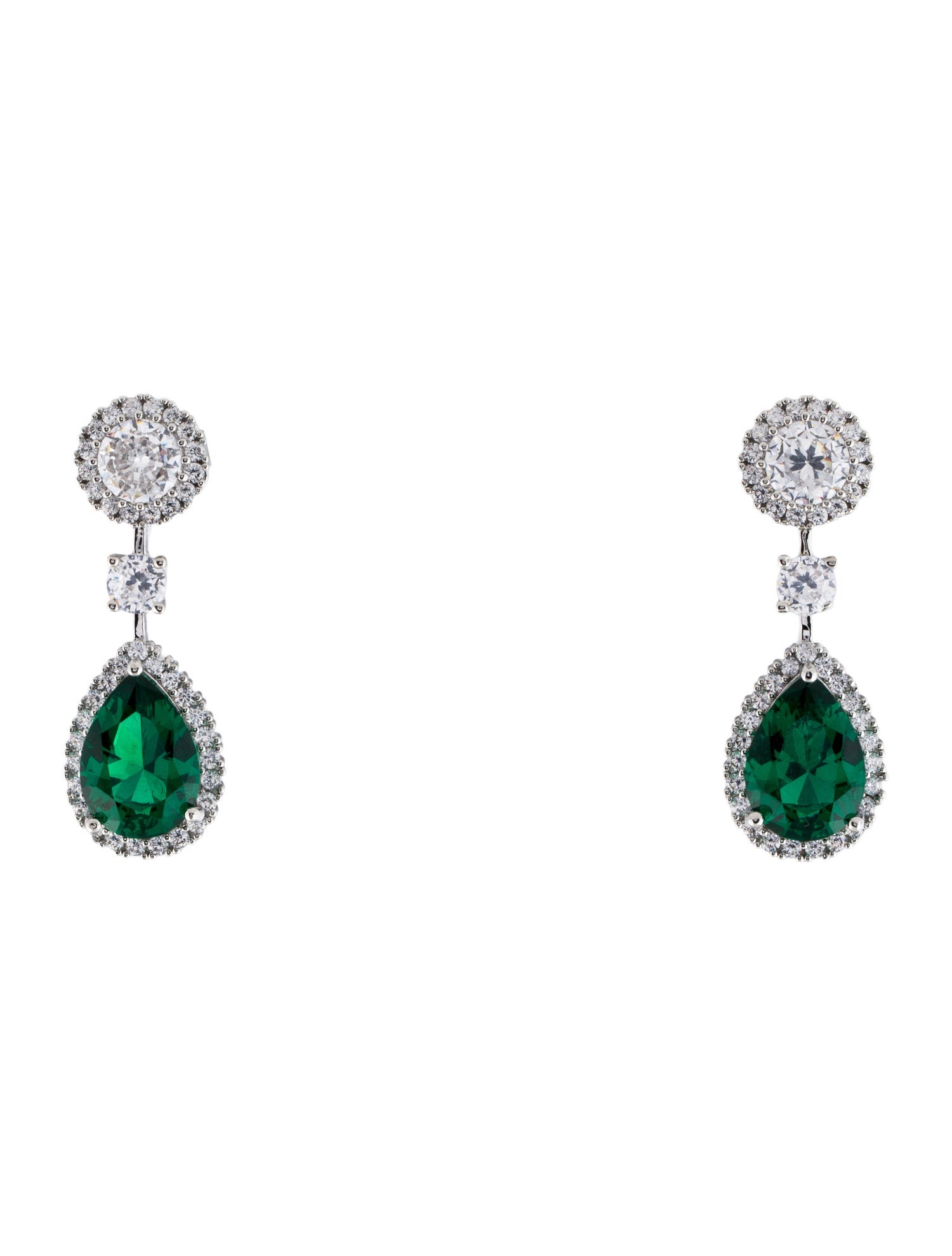 CZ by Kenneth Jay Lane Cubic Zirconia Drop Earrings