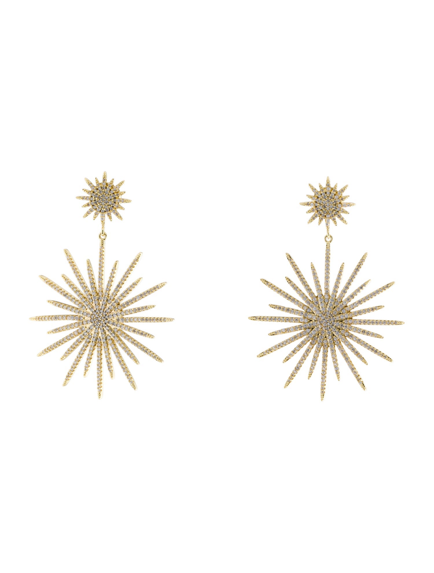 CZ by Kenneth Jay Lane Cubic Zirconia Starburst Earrings