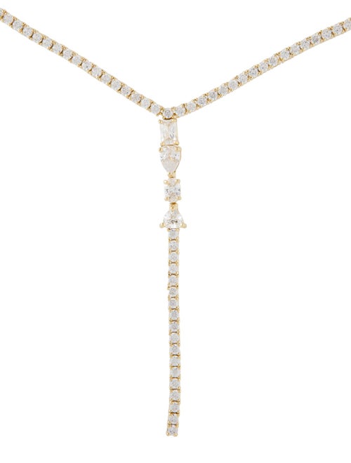 CZ by Kenneth Jay Lane Cubic Zirconia Lavalier Necklace
