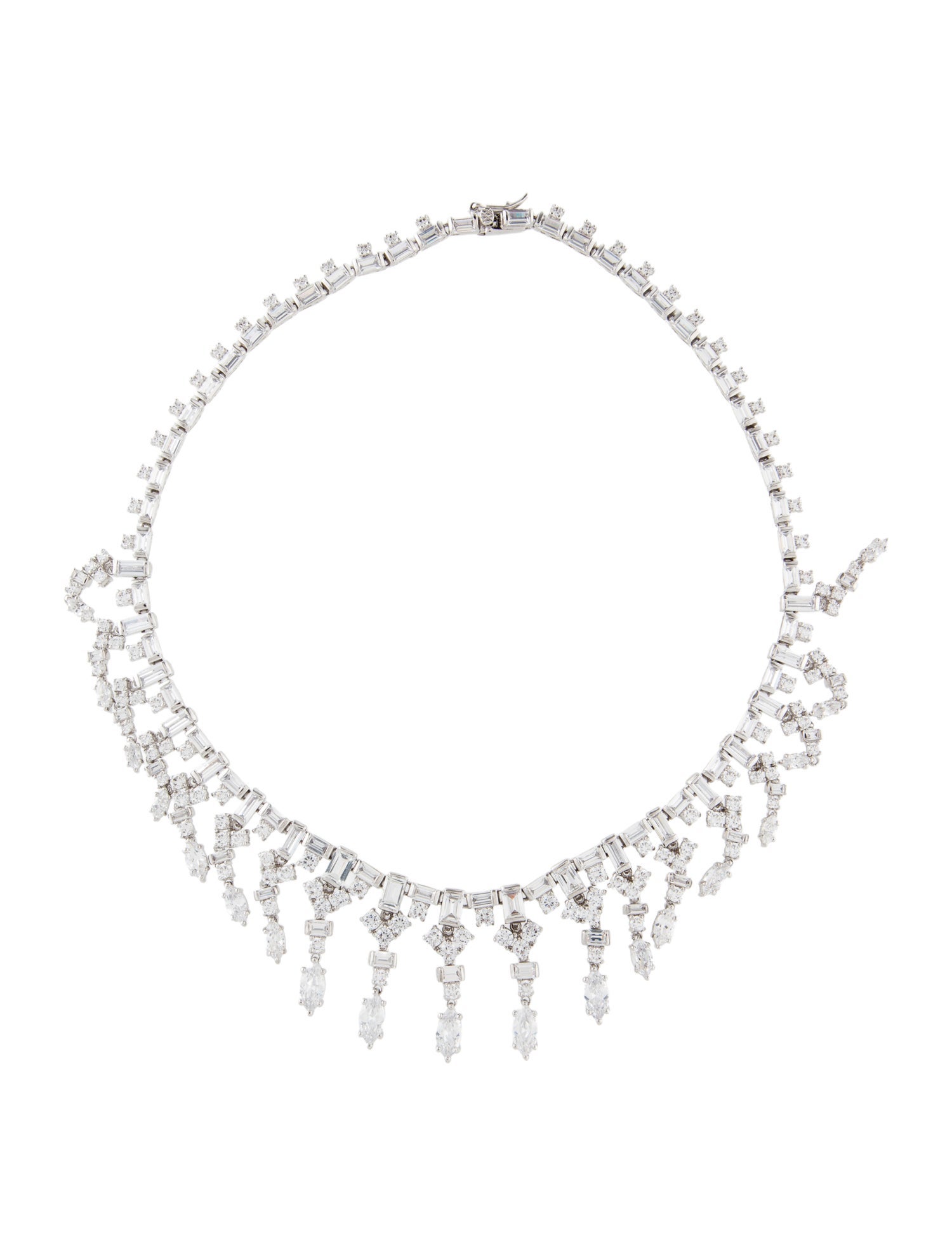 CZ by Kenneth Jay Lane Cubic Zirconia Collar Necklace
