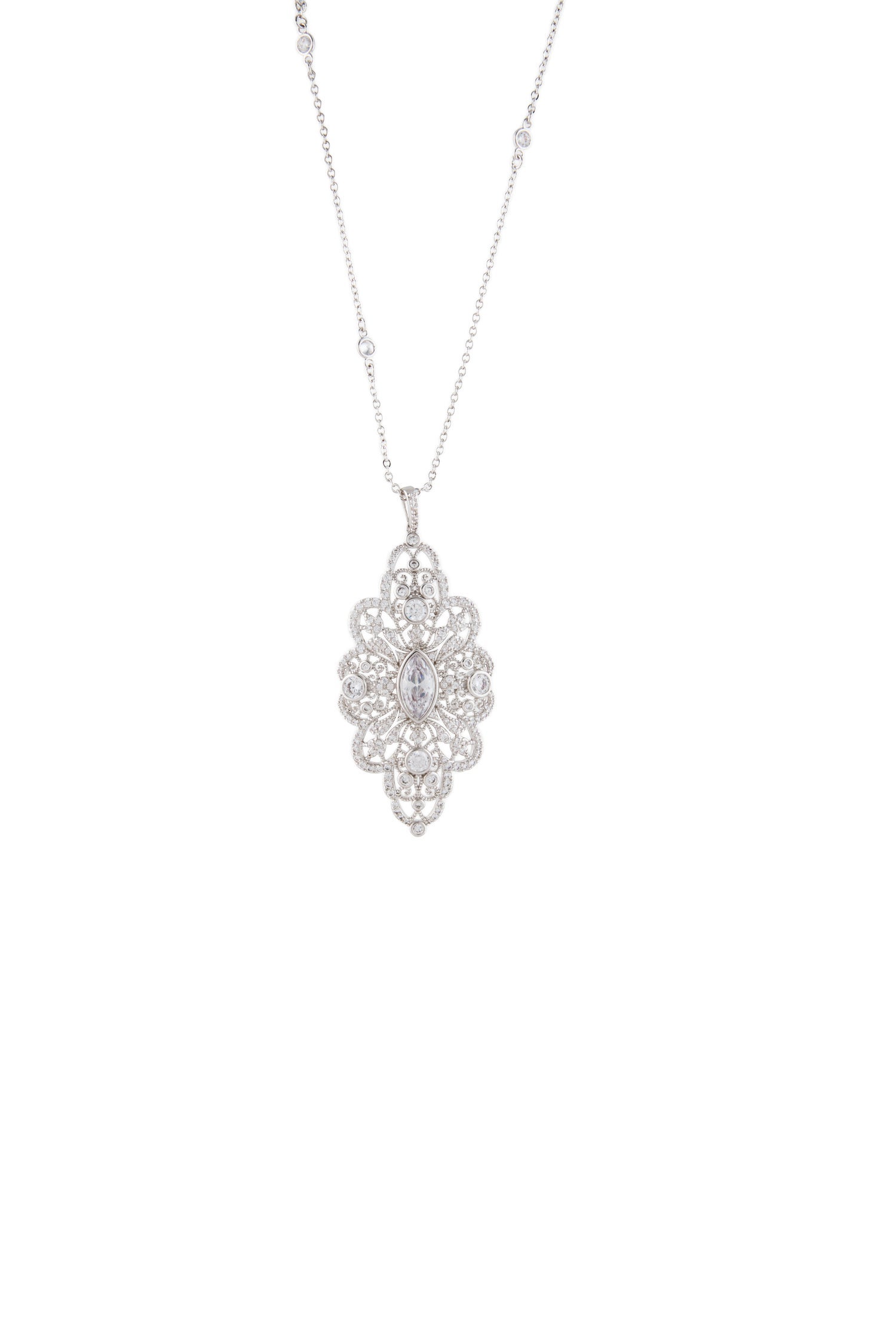 CZ by Kenneth Jay Lane Cubic Zirconia Pendant Necklace