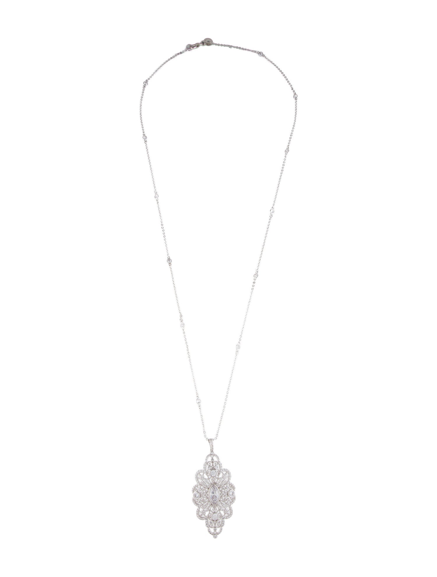 CZ by Kenneth Jay Lane Cubic Zirconia Pendant Necklace