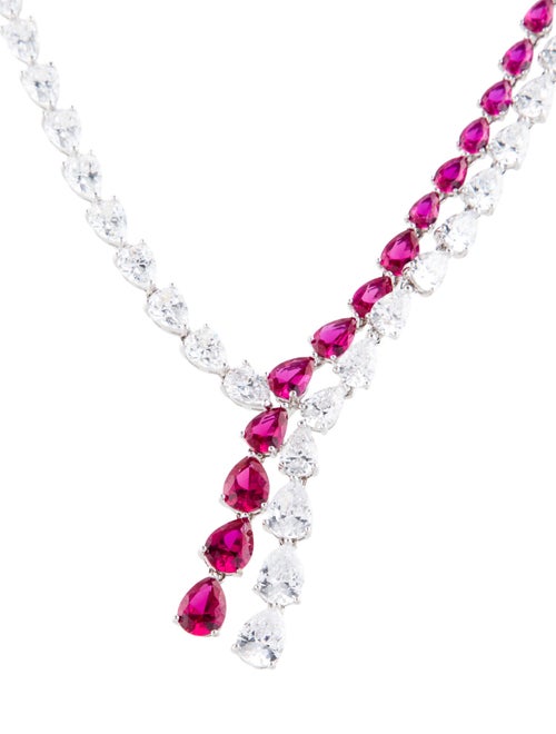 CZ by Kenneth Jay Lane Cubic Zirconia Collar Necklace