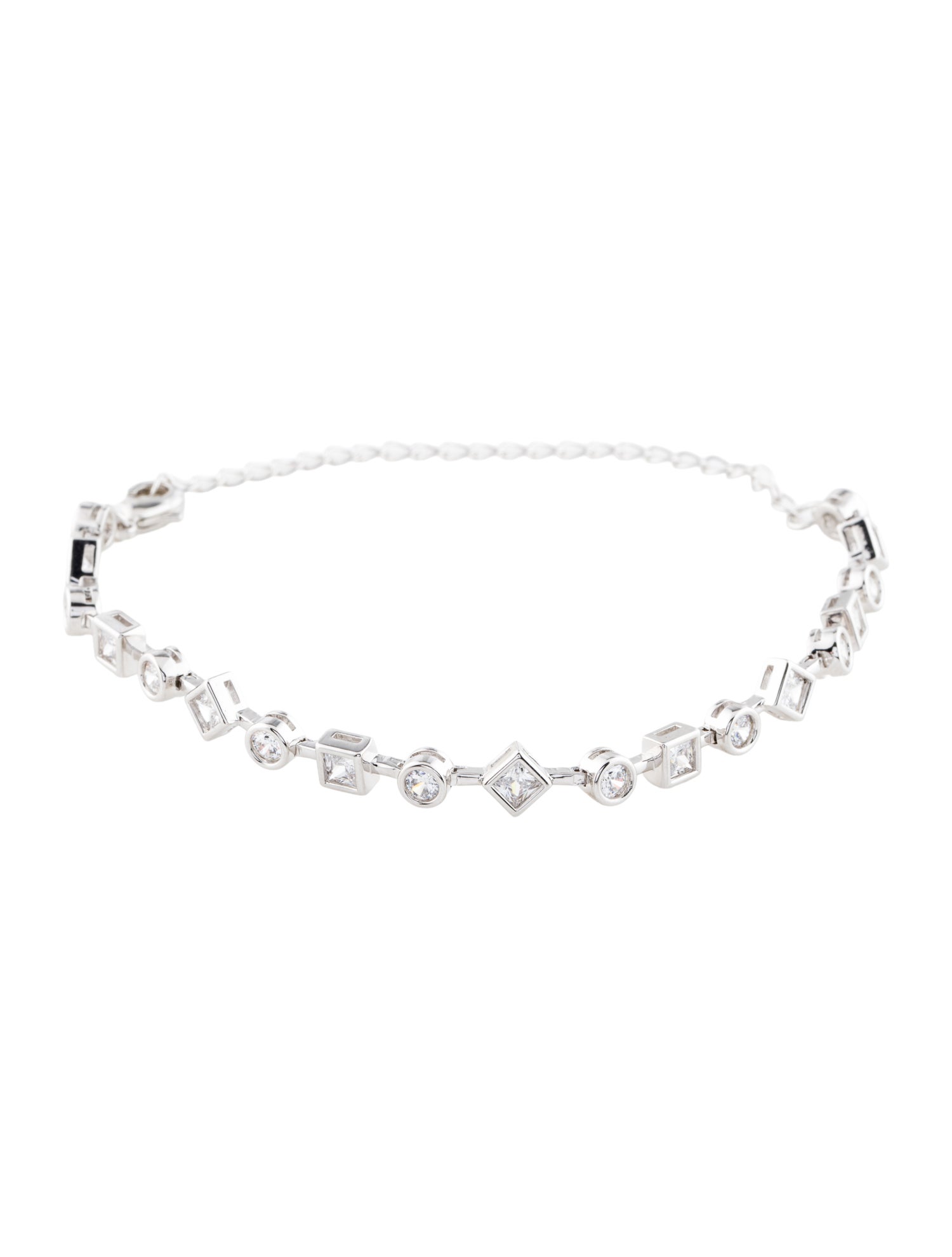 CZ by Kenneth Jay Lane Cubic Zirconia Anklet Bracelet