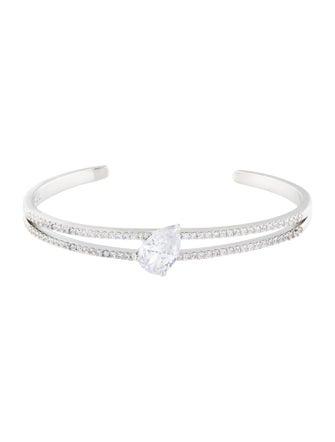 CZ by Kenneth Jay Lane Cubic Zirconia Cuff Bracelet
