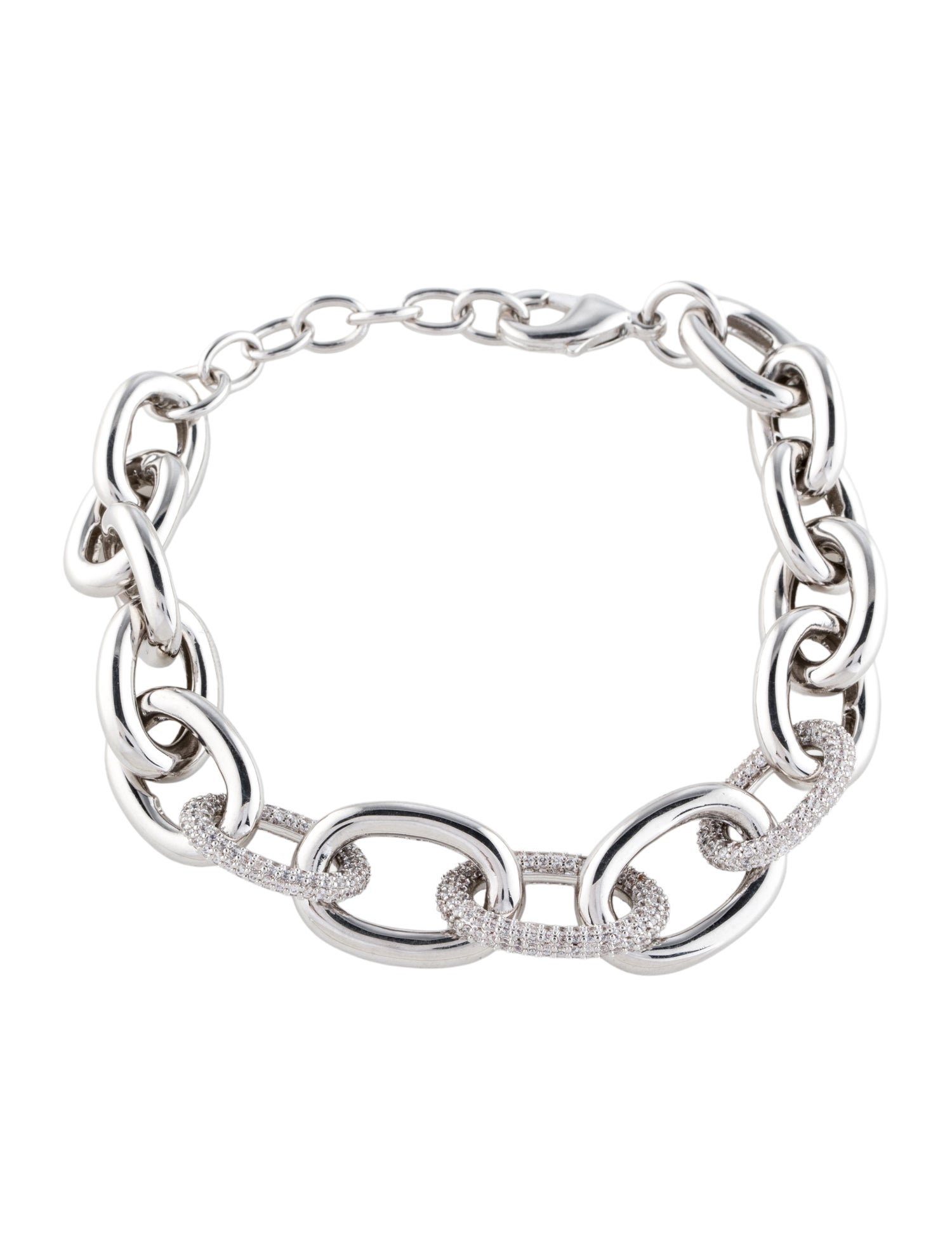 CZ by Kenneth Jay Lane Cubic Zirconia Link Bracelet