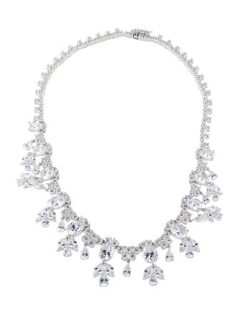 CZ by Kenneth Jay Lane Cubic Zirconia Collar Necklace