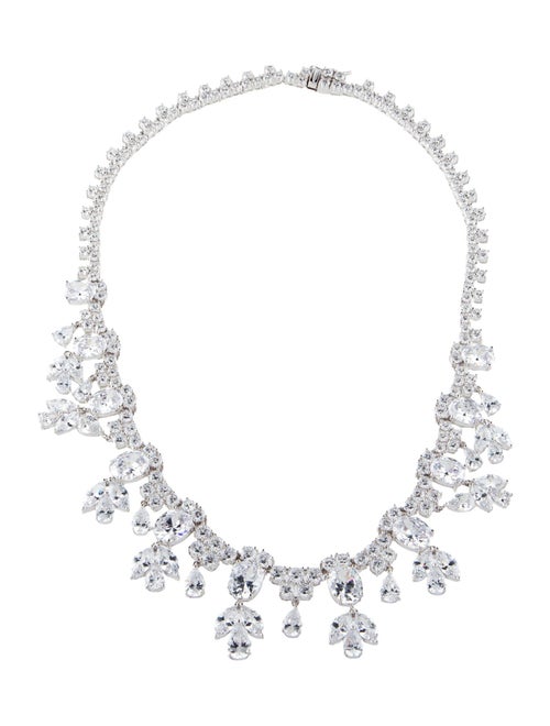 CZ by Kenneth Jay Lane Cubic Zirconia Collar Necklace