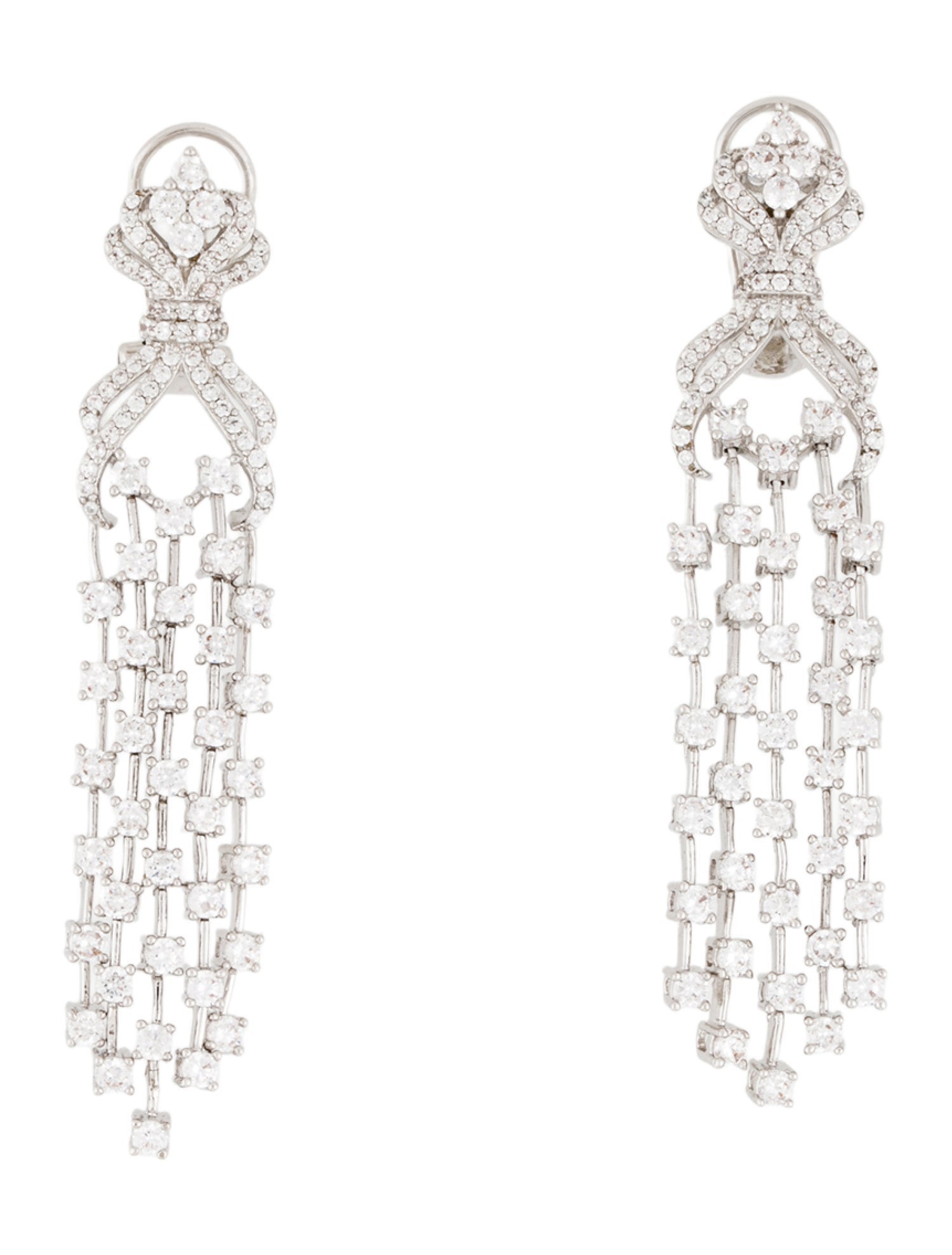 CZ by Kenneth Jay Lane Crystal Chandelier Earrings