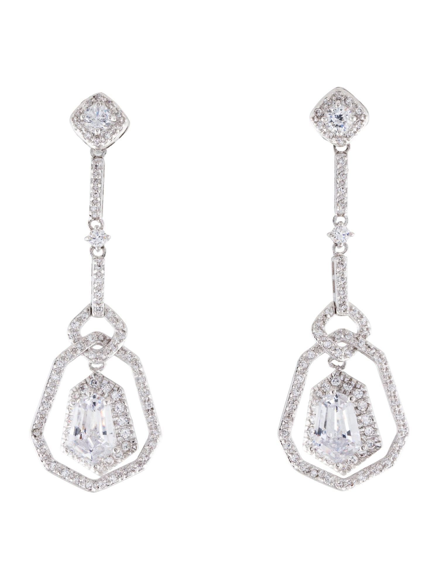CZ by Kenneth Jay Lane Cubic Zirconia Drop Earrings