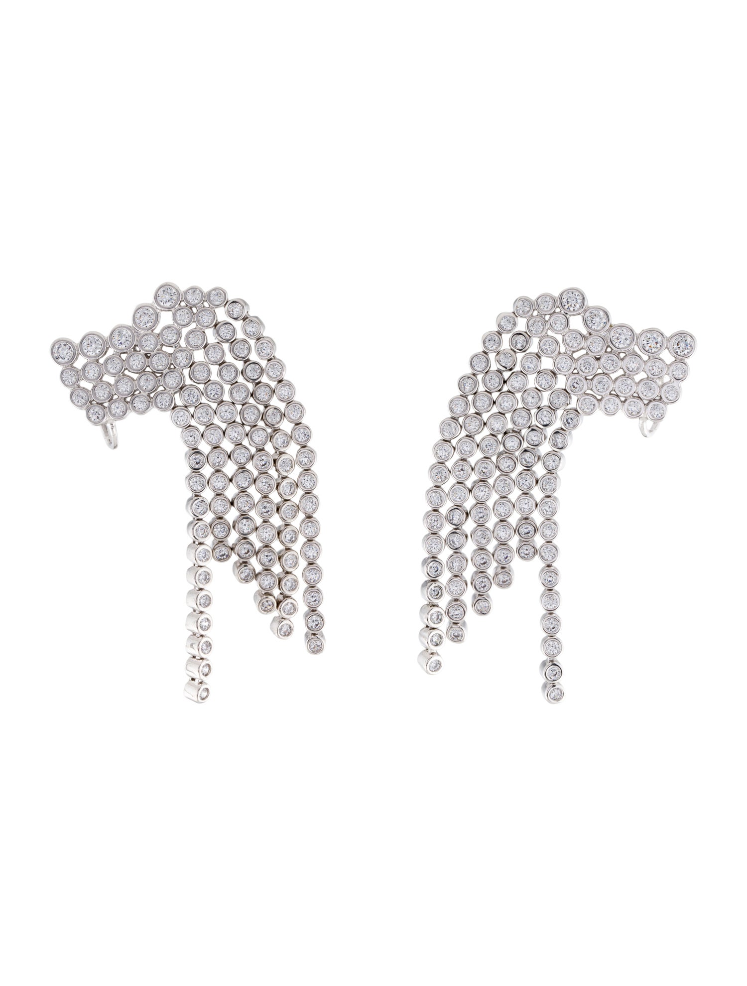 CZ by Kenneth Jay Lane Cubic Zirconia Tassel Earrings